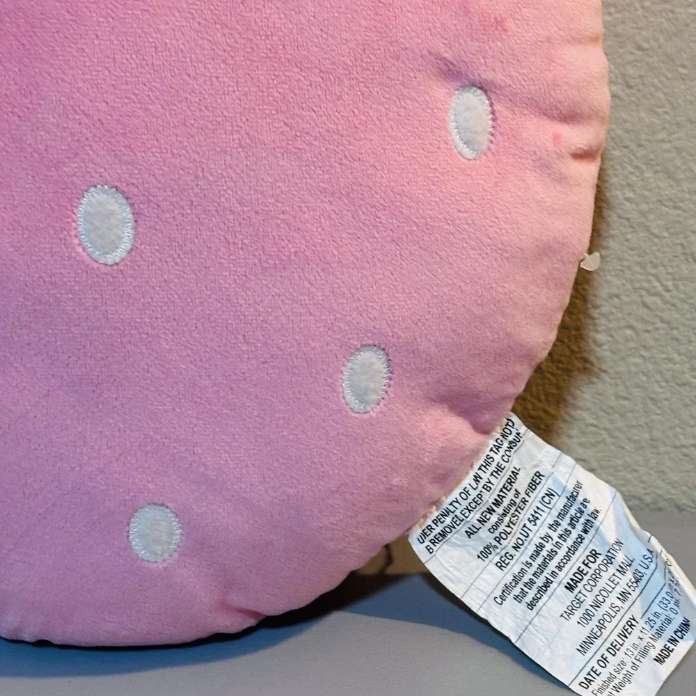 Pink Strawberry Throw Pillow 13